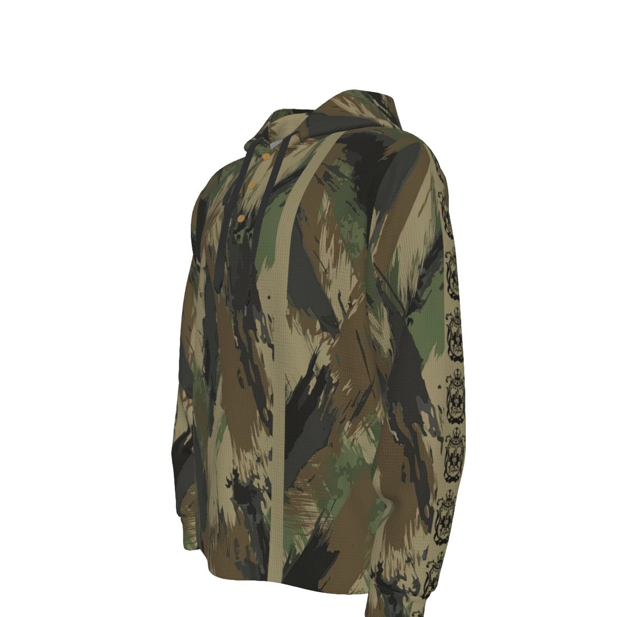12K Camo Men's Half Button Hoodie