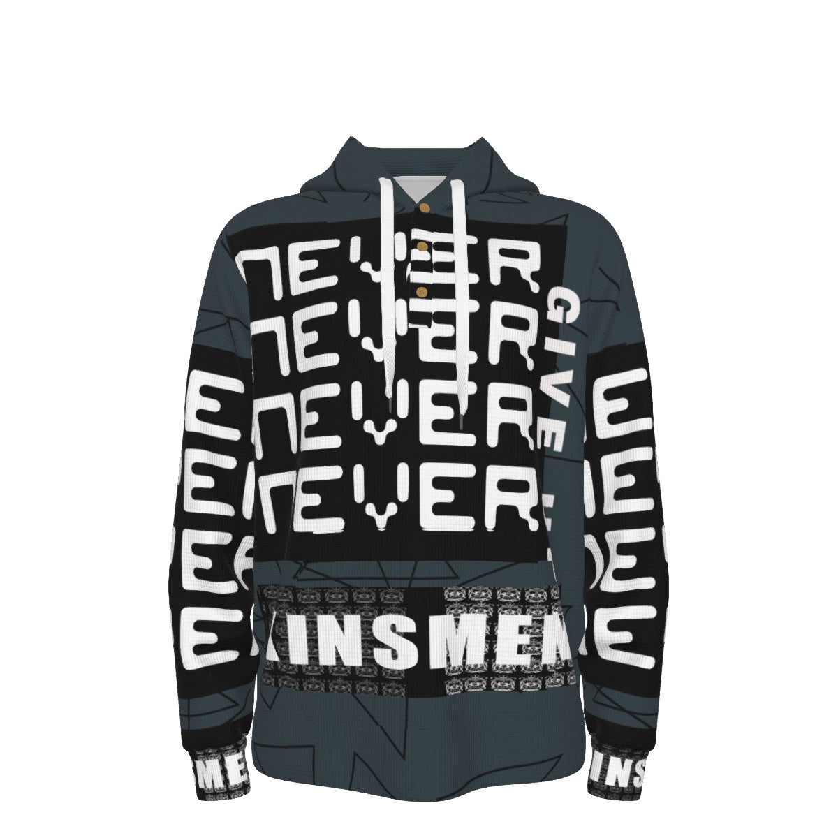 12K Never Men's Half Button Hoodie