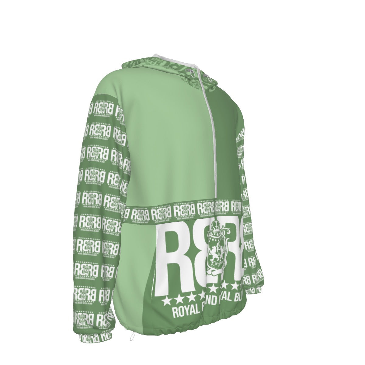 RB Women Green Pullover Jacket/ Zipper Closure