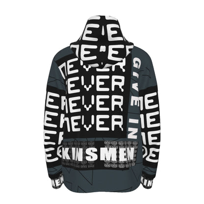 12K Never  Men's Half Button Hoodie