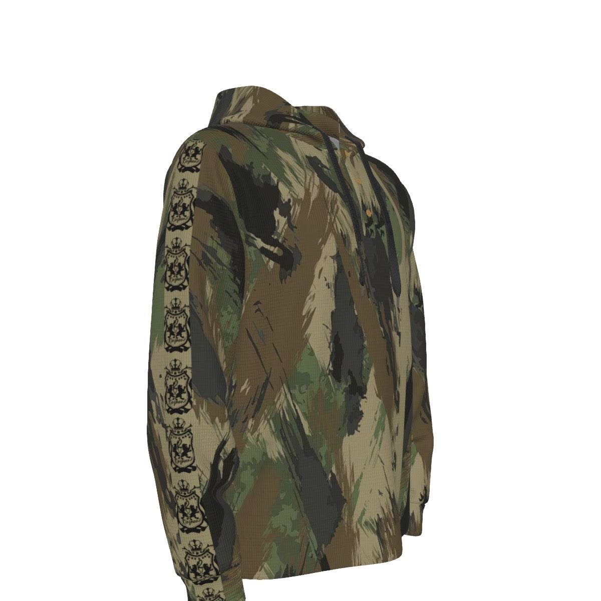 12K Camo Men's Half  Button Hoodie