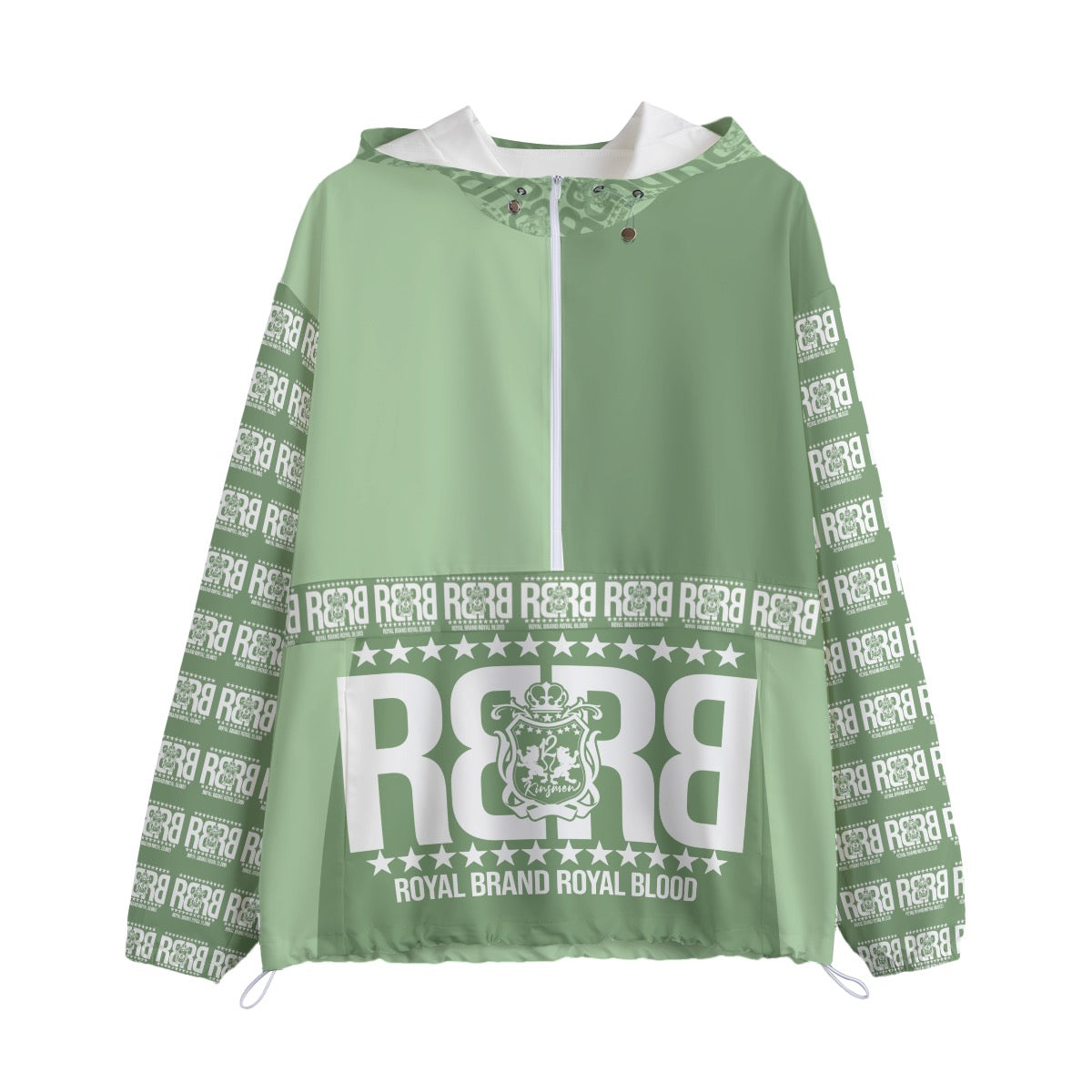 RB Women Green Pullover Jacket/ Zipper Closure