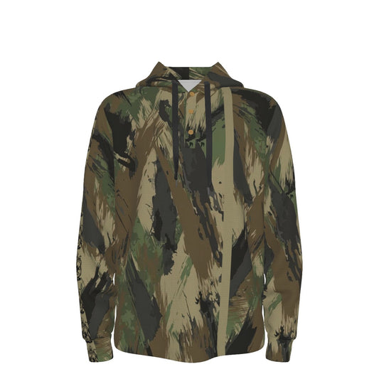 12K Camo Men's Half  Button Hoodie