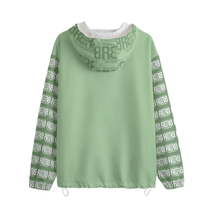 RB Women Green Pullover Jacket/ Zipper Closure