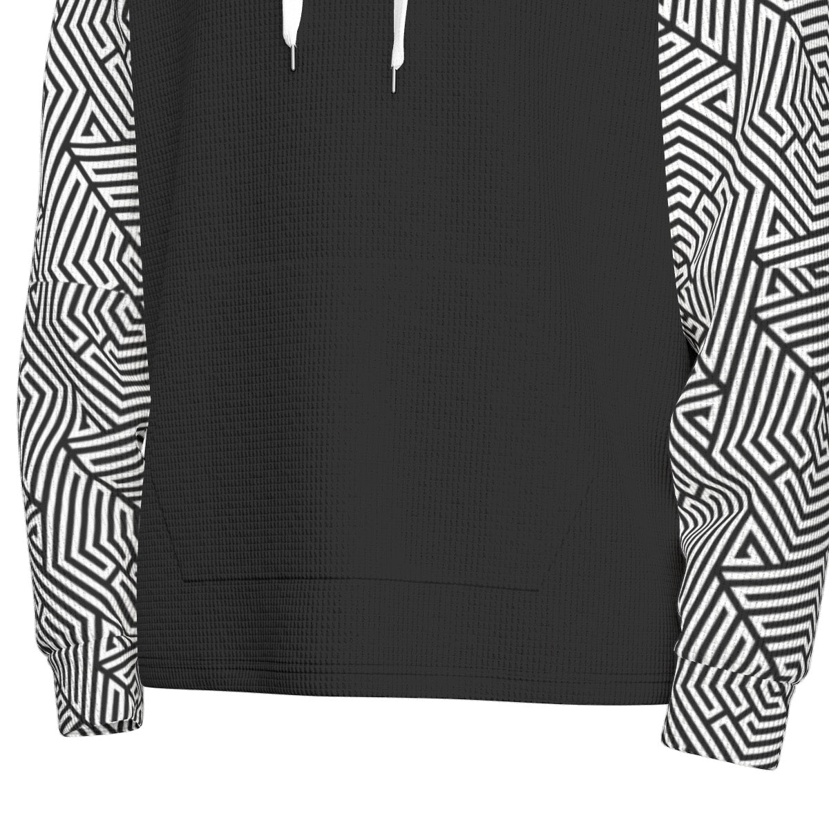 12k BLK Men's Half  Button Hoodie