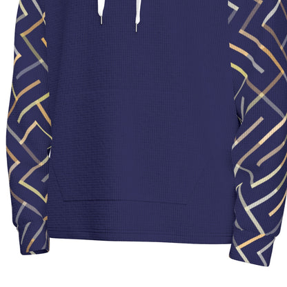 12k Navy Men's Half  Button Hoodie